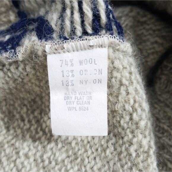 Vintage 70s Stetson argyle wool blend sweater XL - Picture 9 of 9